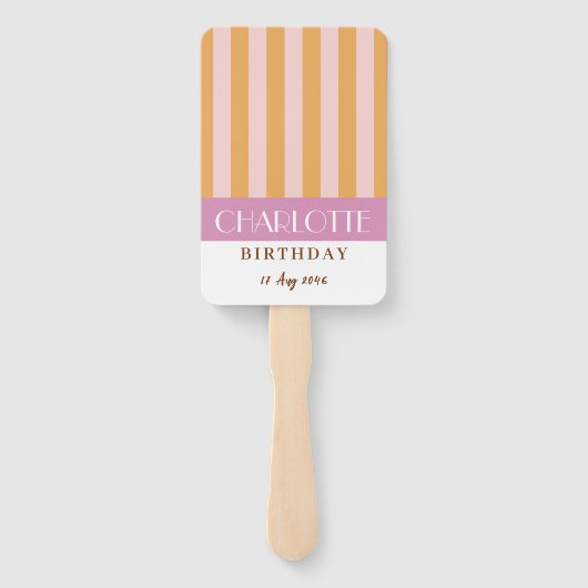 Kleurrijke stijlvolle lichte kleur minimalistische handwaaier (Achterkant)