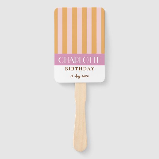 Kleurrijke stijlvolle lichte kleur minimalistische handwaaier (Voorkant)