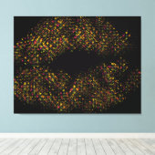 Kleurrijke stijlvolle lips canvas afdruk (Insitu (Houten vloer))