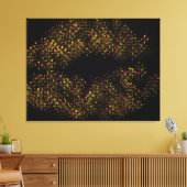 Kleurrijke stijlvolle lips canvas afdruk (Insitu (Woonkamer))
