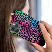 Kleurrijke Stijlvolle Luipaard Textuur Neon Vrouwe Case-Mate iPhone Case