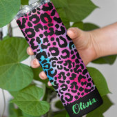 Kleurrijke Stijlvolle Luipaard Textuur Neon Vrouwe Thermosbeker