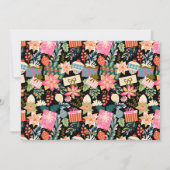 Kleurrijke stijlvolle moderne kerstboom 1 foto feestdagenkaart (Achterkant)