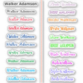 Kleurrijke stijlvolle naamstickers (eenvoudige Lab Sticker (Voorkant)