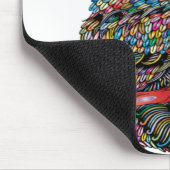 Kleurrijke, stijlvolle orwl muismat (Hoek)