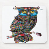 Kleurrijke, stijlvolle orwl muismat (Voorkant)