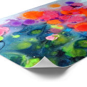 Kleurrijke stijlvolle trendy Modern Abstract Art P Poster (Hoek)