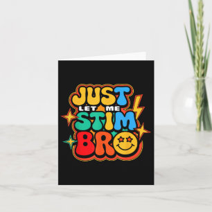 Kleurrijke Stim Bro Groovy Autisme Bewustzijnscade Kaart