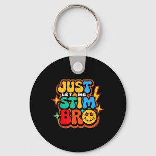 Kleurrijke Stim Bro Groovy Autisme Bewustzijnscade Sleutelhanger