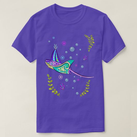 Kleurrijke Stingray T-shirt (Design voorkant)