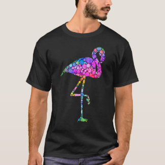 Kleurrijke Stip Flamingo Internationale Stip Dag T-shirt