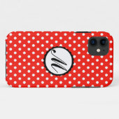 Kleurrijke Stippen Aangepast monogram rode hoofdle Case-Mate iPhone Case (Achterkant (horizontaal))