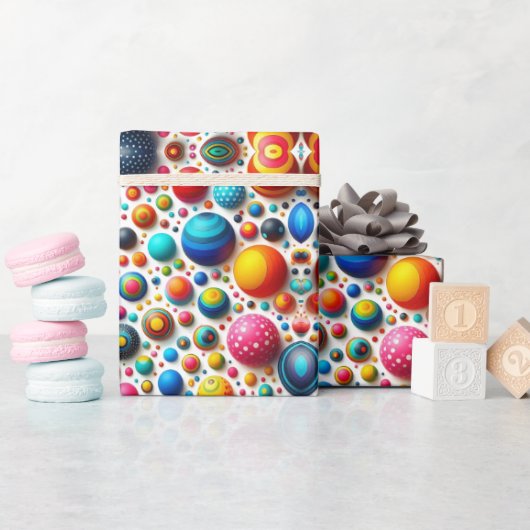 Kleurrijke Stippen Abstract Cadeaupapier (Baby Shower)