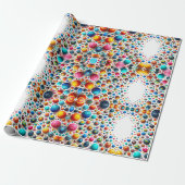 Kleurrijke Stippen Abstract Cadeaupapier (Uitgerold)