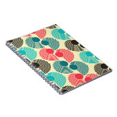 Kleurrijke stippen: abstract naadloos patroon. notitieboek (Rechterzijde)