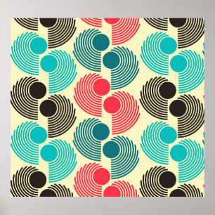 Kleurrijke stippen: abstract naadloos patroon. poster