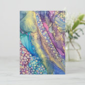 Kleurrijke Stippen Alcohol Ink Abstract Harde kaar Bedankkaart (Staand voorkant)