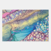 Kleurrijke Stippen Alcohol Ink Liquid Abstract Art Inpakpapier Vel (Voorkant 2)