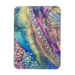 Kleurrijke Stippen Alcohol Ink Liquid Abstract Art Magneet