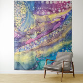 Kleurrijke Stippen Alcohol Ink Liquid Abstract Art Wandkleed (In situ)