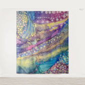 Kleurrijke Stippen Alcohol Ink Liquid Abstract Art Wandkleed (Voorkant)