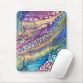 Kleurrijke Stippen Alcohol Ink Vloeibaar Abstract  Muismat (Met muis)