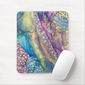 Kleurrijke Stippen Alcohol Ink Vloeibaar Abstract  Muismat (Met muis)