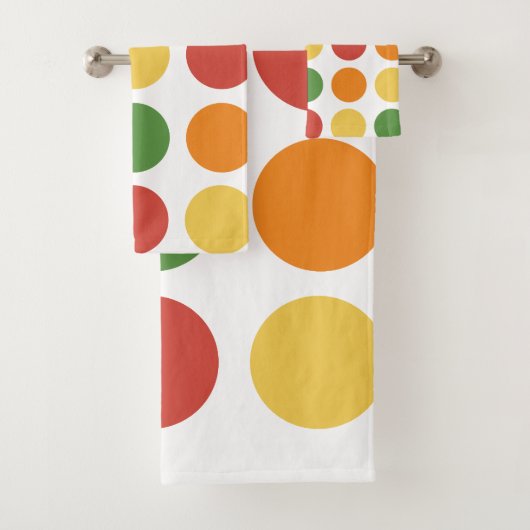 Kleurrijke Stippen Bad Handdoek (Insitu)