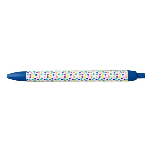 Kleurrijke stippen blauwe inkt pen (Voorkant)