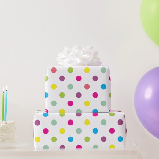 Kleurrijke Stippen Cadeaupapier (Feestgeschenken)