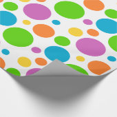 Kleurrijke Stippen Cadeaupapier (Hoek)