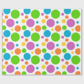 Kleurrijke Stippen Cadeaupapier (Vlak)