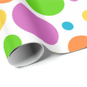 Kleurrijke Stippen Cadeaupapier (Rol Hoek)