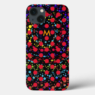 kleurrijke stippen iPhone 13 hoesje
