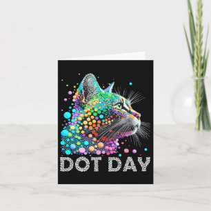 Kleurrijke Stippen Cat Lover Happy Dot Day Shirten Kaart