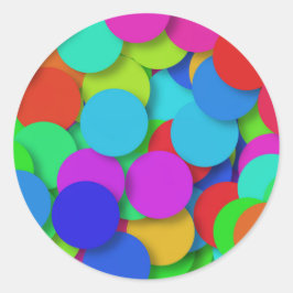 Kleurrijke Stippen cirkelpatroon Ronde Sticker