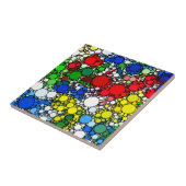 Kleurrijke Stippen cirkelpatroon Tegeltje (Zijkant)