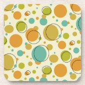 Kleurrijke Stippen Cirkels Mid Century Modern Patt Bier Onderzetter (Voorkant)