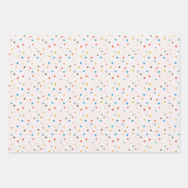 Kleurrijke Stippen Confetti en Strepen Inpakpapier Vel