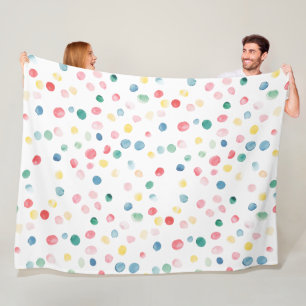Kleurrijke Stippen Confetti Fleece Deken