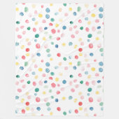 Kleurrijke Stippen Confetti  Fleece Deken (Voorkant)