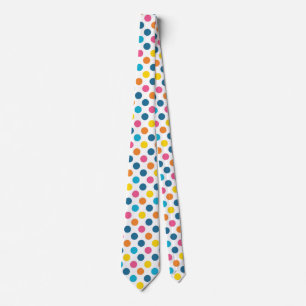 Kleurrijke Stippen Confetti Grafische Kunst Stropdas
