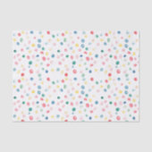 Kleurrijke Stippen Confetti Verjaardag Tissuepapier (Voorkant)