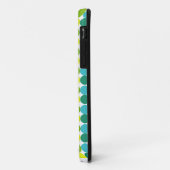 Kleurrijke Stippen Custom Monogram iPhone case bla (Achterkant/links)
