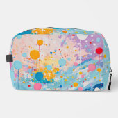 Kleurrijke Stippen Drips Spletters Accessoire Pouc Toilettasje (Voorkant)