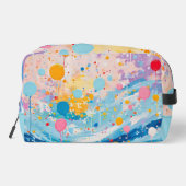 Kleurrijke Stippen Drips Spletters Accessoire Pouc Toilettasje (Achterkant)