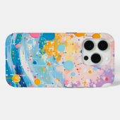 Kleurrijke Stippen druipt Spletters Case-Mate iPhone Case (Achterkant (horizontaal))