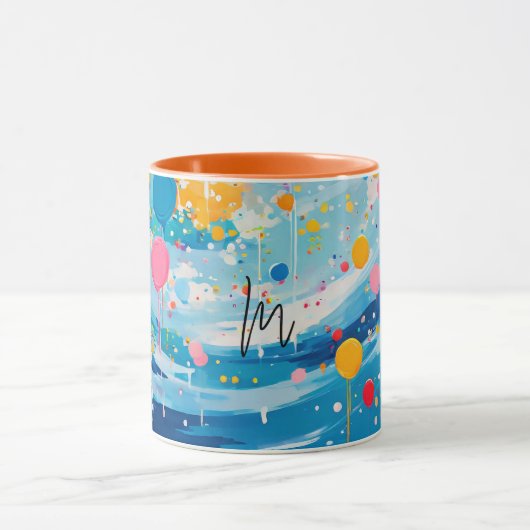 Kleurrijke Stippen druipt Spletters Mok (Midden)