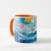 Kleurrijke Stippen druipt Spletters Mok (Voorkant links)