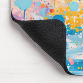 Kleurrijke Stippen druipt Spletters Muismat (Hoek)